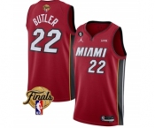 Men's Miami Heat #22 Jimmy Butler Red 2023 Finals Statement Edition With NO.6 Patch Stitched Basketball Jersey