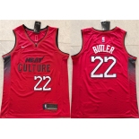 Men's Miami Heat #22 Jimmy Butler Red 2024 City Edition Stitched Basketball Jersey