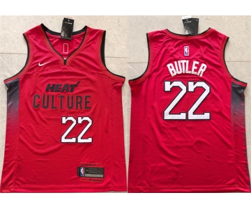 Men's Miami Heat #22 Jimmy Butler Red 2024 City Edition Stitched Basketball Jersey