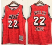 Men's Miami Heat #22 Jimmy Butler Red Stitched Jersey