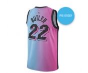 Men's Miami Heat #22 Jimmy Butler Swingman Blue Red Basketball Jersey 2020-2021 City Edition