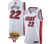 Men's Miami Heat #22 Jimmy Butler White 2023 Finals Association Edition With NO.6 Patch Stitched Basketball Jersey