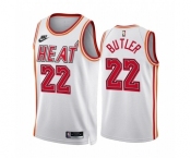 Men's Miami Heat #22 Jimmy Butler White Classic Edition Stitched Basketball Jersey