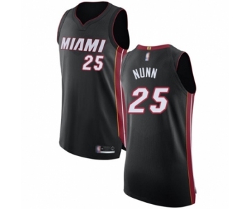 Men's Miami Heat #25 Kendrick Nunn Authentic Black Basketball Jersey - Icon Edition