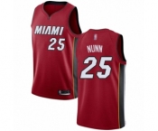 Men's Miami Heat #25 Kendrick Nunn Authentic Red Basketball Jersey Statement Edition