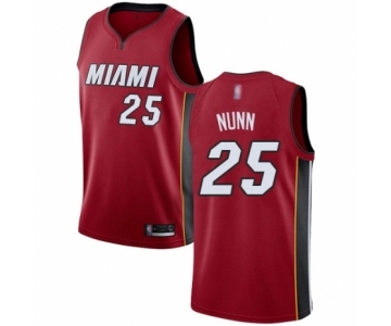 Men's Miami Heat #25 Kendrick Nunn Authentic Red Basketball Jersey Statement Edition