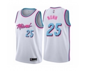 Men's Miami Heat #25 Kendrick Nunn Authentic White Basketball Jersey - City Edition