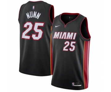 Men's Miami Heat #25 Kendrick Nunn Nike Black 2020-21 Swingman Jersey