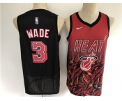 Men's Miami Heat #3 Dwyane Wade Authentic Black Salute Edition 2021 New Basketball Jersey