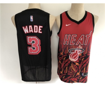 Men's Miami Heat #3 Dwyane Wade Authentic Black Salute Edition 2021 New Basketball Jersey