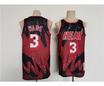 Men's Miami Heat #3 Dwyane Wade Throwback basketball Jersey