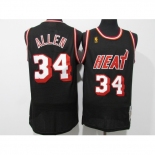 Men's Miami Heat #34 Ray Allen Black Hardwood Classics Revolution 30 Basketball Jerseys