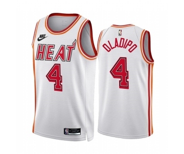 Men's Miami Heat #4 Andre Drummond White Classic Edition Stitched Basketball Jersey