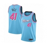 Men's Miami Heat #41 Glen Rice Authentic Blue Basketball Jersey - 2019-20 City Edition