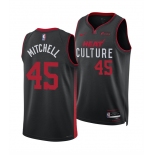 Men's Miami Heat #45 Davion Mitchell Black 2025 City Edition Stitched Basketball Jersey