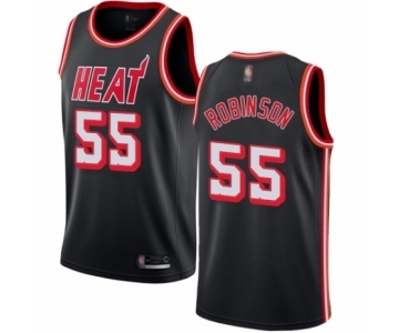 Men's Miami Heat #55 Duncan Robinson Authentic Black Fashion Hardwood Classics Basketball Jersey