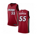 Men's Miami Heat #55 Duncan Robinson Authentic Red Basketball Jersey Statement Edition