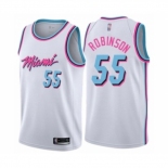 Men's Miami Heat #55 Duncan Robinson Authentic White Basketball Jersey - City Edition