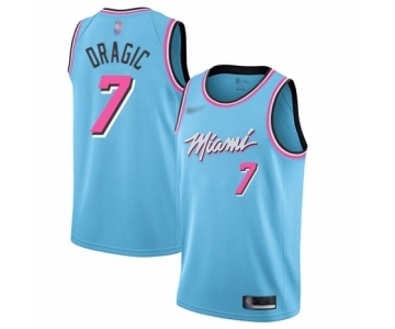 Men's Miami Heat #7 Goran Dragic Authentic Blue Basketball Jersey - 2019-20 City Edition