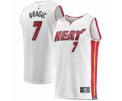 Men's Miami Heat #7 Goran Dragic Fanatics Branded White 2020-21 Fast Break Replica Jersey