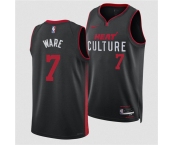 Men's Miami Heat #7 Kel'el Were Black 2024 Draft City Edition Stitched Basketball Jersey