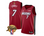 Men's Miami Heat #7 Kyle Lowry Red 2023 Finals Statement Edition Stitched Basketball Jersey