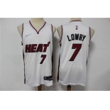 Men's Miami Heat #7 Kyle Lowry White Nike 75th Anniversary Diamond 2021 Stitched Jersey