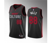 Men's Miami Heat #88 Patrick Mills Black 2023-24 City Edition Stitched Basketball Jersey