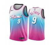 Men's Miami Heat #9 Kelly Olynyk Blue Pick City Edition New Uniform 2020-21 Stitched Basketball Jersey