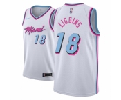 Men's NBA 2018-19 Miami Heat #18 DeAndre Liggins City Edition White Jersey