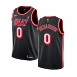 Men's Nike Miami Heat #0 Josh Richardson Swingman Black Black Fashion Hardwood Classics NBA Jersey