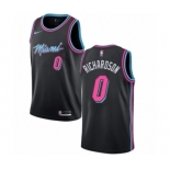 Men's Nike Miami Heat #0 Josh Richardson Swingman Black NBA Jersey - City Edition