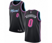 Men's Nike Miami Heat #0 Josh Richardson Swingman Black NBA Jersey - City Edition