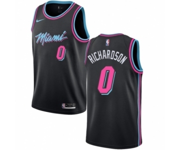 Men's Nike Miami Heat #0 Josh Richardson Swingman Black NBA Jersey - City Edition