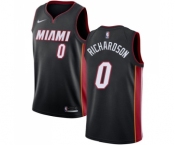 Men's Nike Miami Heat #0 Josh Richardson Swingman Black Road NBA Jersey - Icon Edition