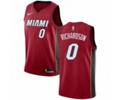 Men's Nike Miami Heat #0 Josh Richardson Swingman Red NBA Jersey Statement Edition