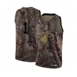 Men's Nike Miami Heat #1 Chris Bosh Swingman Camo Realtree Collection NBA Jersey