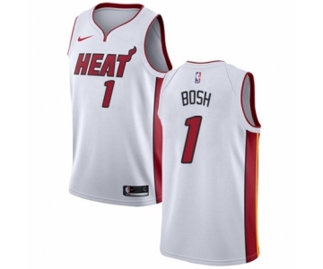 Men's Nike Miami Heat #1 Chris Bosh Swingman NBA Jersey - Association Edition