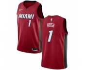 Men's Nike Miami Heat #1 Chris Bosh Swingman Red NBA Jersey Statement Edition