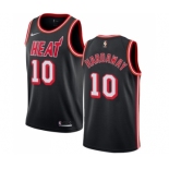 Men's Nike Miami Heat #10 Tim Hardaway Authentic Black Black Fashion Hardwood Classics NBA Jersey