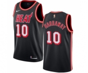 Men's Nike Miami Heat #10 Tim Hardaway Authentic Black Black Fashion Hardwood Classics NBA Jersey