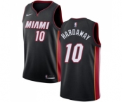 Men's Nike Miami Heat #10 Tim Hardaway Swingman Black Road NBA Jersey - Icon Edition