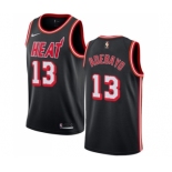 Men's Nike Miami Heat #13 Edrice Adebayo Swingman Black Black Fashion Hardwood Classics NBA Jersey