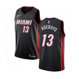 Men's Nike Miami Heat #13 Edrice Adebayo Swingman Black Road NBA Jersey - Icon Edition