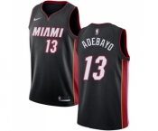 Men's Nike Miami Heat #13 Edrice Adebayo Swingman Black Road NBA Jersey - Icon Edition