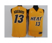 Men's Nike Miami Heat #13 Edrice Adebayo Yellow Swingman Basketball Jersey