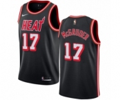 Men's Nike Miami Heat #17 Rodney McGruder Authentic Black Fashion Hardwood Classics NBA Jersey