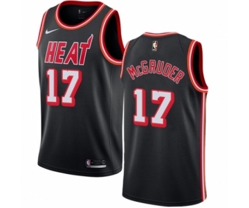 Men's Nike Miami Heat #17 Rodney McGruder Authentic Black Fashion Hardwood Classics NBA Jersey