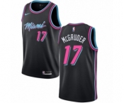 Men's Nike Miami Heat #17 Rodney McGruder Authentic Black NBA Jersey - City Edition