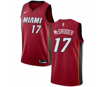 Men's Nike Miami Heat #17 Rodney McGruder Authentic Red NBA Jersey Statement Edition